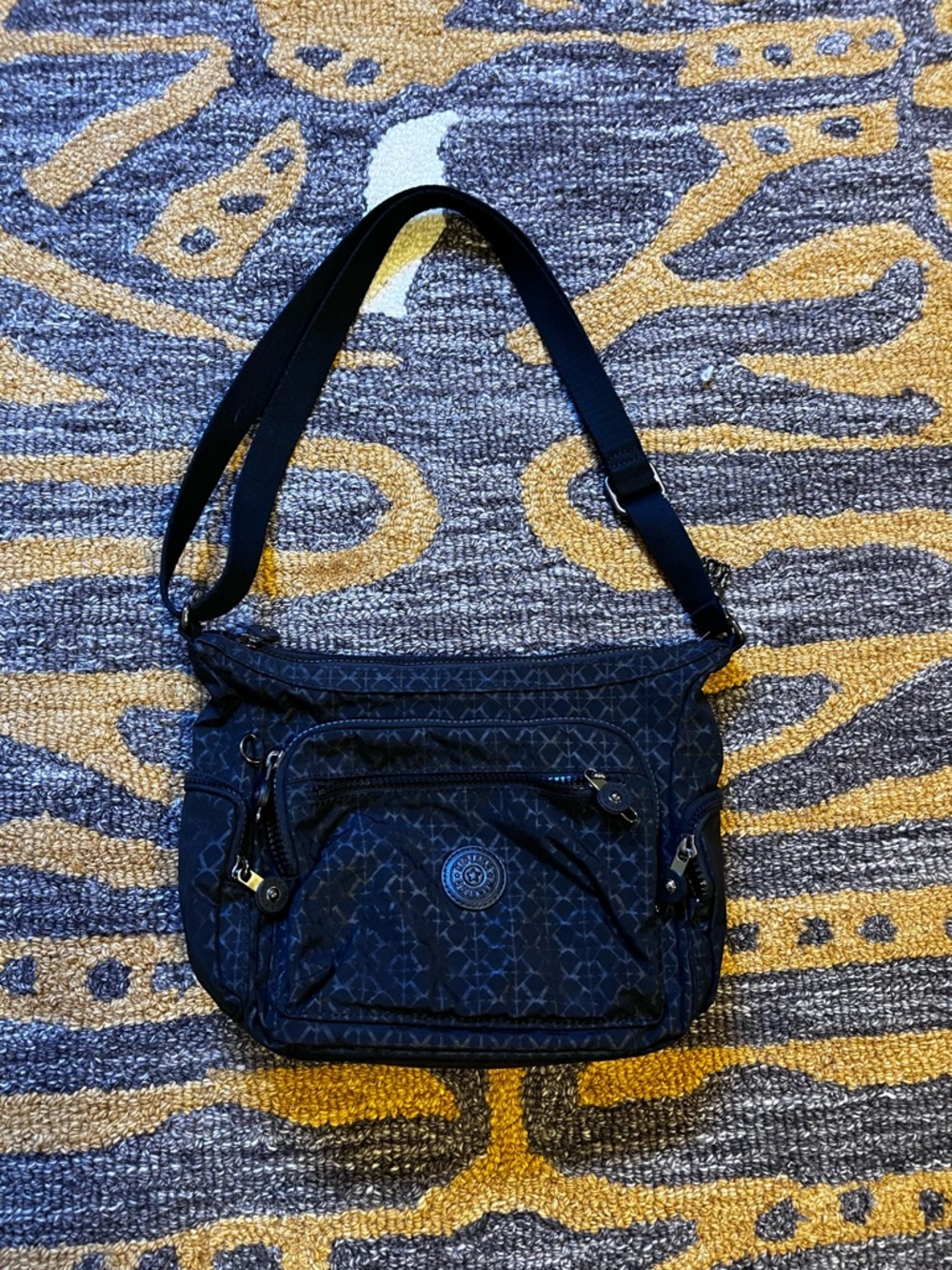 Kipling Navy Patterned Crossbody Bag